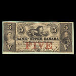 Canada, Bank of Upper Canada (York), 5 dollars <br /> October 9, 1849