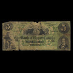 Canada, Bank of Upper Canada (York), 5 dollars <br /> July 5, 1859