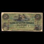 Canada, Bank of Upper Canada (York), 2 dollars <br /> January 1, 1861