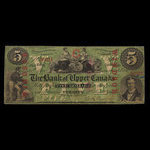 Canada, Bank of Upper Canada (York), 5 dollars <br /> January 1, 1861