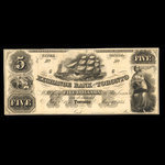 Canada, Exchange Bank of Toronto, 5 dollars <br /> May 1, 1855