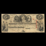 Canada, Farmer's Joint Stock Banking Co., 5 dollars <br /> February 1, 1849