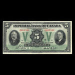 Canada, Imperial Bank of Canada, 5 dollars <br /> November 1, 1933