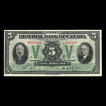 Canada, Imperial Bank of Canada, 5 dollars <br /> November 1, 1933