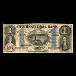Canada, International Bank of Canada, 1 dollar <br /> September 15, 1858
