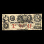 Canada, International Bank of Canada, 2 dollars <br /> September 15, 1858