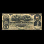Canada, International Bank of Canada, 10 dollars <br /> June 1, 1859