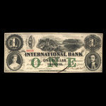 Canada, International Bank of Canada, 1 dollar <br /> September 15, 1858