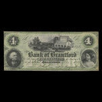 Canada, Bank of Brantford, 4 dollars <br /> November 1, 1859