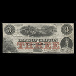Canada, Bank of Clifton, 3 dollars <br /> October 1, 1859