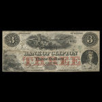 Canada, Bank of Clifton, 3 dollars <br /> November 1, 1859