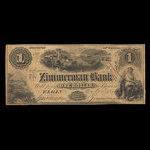 Canada, Zimmerman Bank, 1 dollar <br /> November 2, 1854