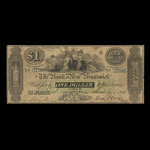 Canada, Bank of New Brunswick, 1 dollar <br /> November 1, 1860