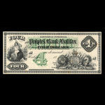 Canada, People's Bank of Halifax, 4 dollars : 1899