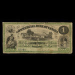 Canada, Commercial Bank of Canada, 1 dollar <br /> January 2, 1860