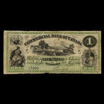 Canada, Commercial Bank of Canada, 1 dollar <br /> January 2, 1860