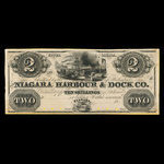 Canada, Niagara Harbour & Dock Co., 2 dollars : 1841