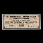 Canada, City of Ottawa, 5 cents <br /> 1939