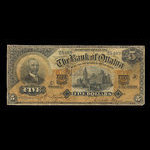 Canada, Bank of Ottawa (The), 5 dollars <br /> June 1, 1900