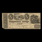 Canada, Niagara Suspension Bridge Bank, 10 dollars <br /> January 4, 1841