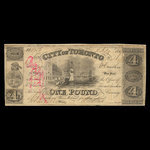 Canada, City of Toronto (Ontario), 4 dollars <br /> July 10, 1849