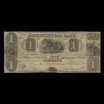 Canada, Agricultural Bank (Toronto), 1 dollar <br /> July 1, 1835