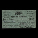 Canada, Town of Vermilion, 2 dollars <br /> December 30, 1933