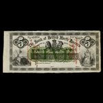 Canada, Bank of British North America, 5 dollars <br /> September 27, 1859