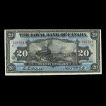 Canada, Royal Bank of Canada, 20 dollars <br /> January 2, 1913