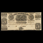 Canada, Free Holders Bank of the Midland District, 5 dollars <br /> 1838