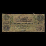 Canada, Ontario Bank, 1 dollar <br /> August 15, 1857