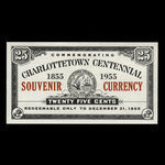 Canada, City of Charlottetown, 25 cents <br /> December 31, 1955