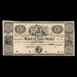 Canada, Bank of Nova Scotia, 5 pounds <br /> 1852