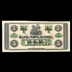 Canada, Bank of Nova Scotia, 5 dollars <br /> July 1, 1870