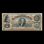 Canada, Bank of Nova Scotia, 5 dollars <br /> July 2, 1881