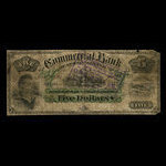 Canada, Commercial Bank of Newfoundland, 5 dollars <br /> January 3, 1888