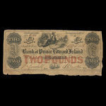 Canada, Bank of Prince Edward Island, 2 pounds <br /> August 15, 1856