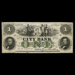 Canada, City Bank (Montreal), 1 dollar <br /> January 1, 1857