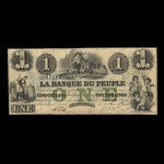 Canada, Banque du Peuple (People's Bank), 1 dollar <br /> May 2, 1870