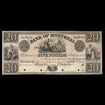 Canada, Bank of Montreal, 20 dollars : January 1839