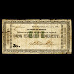 Canada, William Price & Son, 5 shillings <br /> August 31, 1850