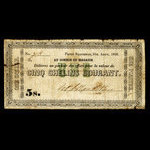 Canada, William Price & Son, 5 shillings <br /> August 31, 1850