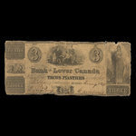 Canada, Bank of Lower Canada, 3 dollars <br /> 1840