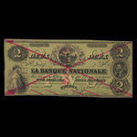 Canada, La Banque Nationale (National Bank), 2 dollars <br /> April 28, 1860