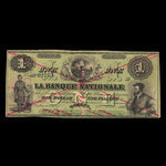 Canada, La Banque Nationale (National Bank), 1 dollar <br /> May 25, 1860