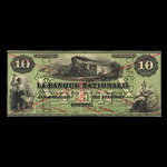 Canada, La Banque Nationale (National Bank), 10 dollars <br /> April 28, 1860