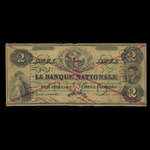 Canada, La Banque Nationale (National Bank), 2 dollars <br /> May 25, 1860