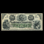 Canada, La Banque Nationale (National Bank), 20 dollars <br /> October 2, 1871