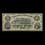 Canada, La Banque Nationale (National Bank), 5 dollars <br /> March 1, 1883