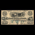 Canada, Bank of Upper Canada (York), 2 dollars <br /> May 5, 1852